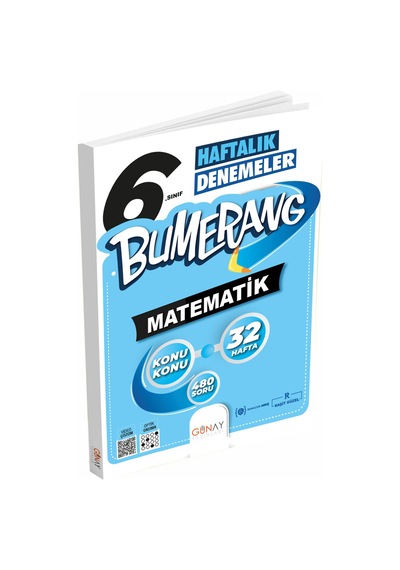 Günay Yayınları 6. Sınıf Bumerang Matematik 32 Haftalık Deneme