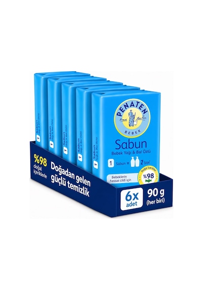 Bal Ve Bebek Yağlı Bitkisel Bebek Sabunu 6'lı Paket 90 G