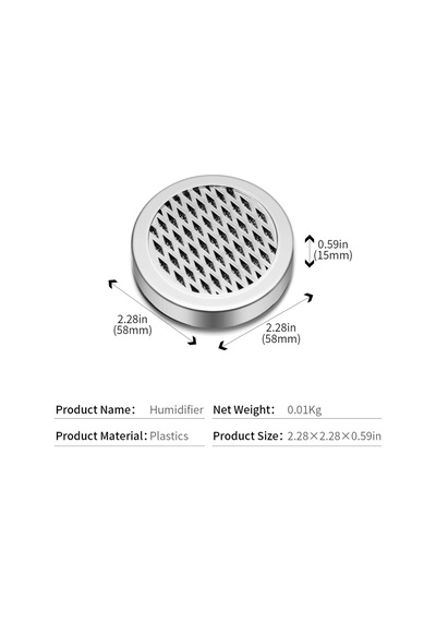 Cigarloong Puro Kutusu Nemlendirici Humidifier Yuvarlak Silver