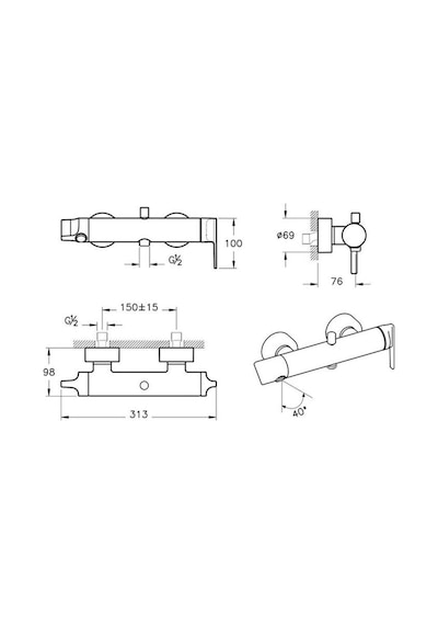 VitrA Suit A4281829 Banyo Bataryası, Soft Bakır