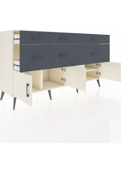 Hyperion Konsol Tek Raflı 6 Çekmeceli 4 Kapaklı 176x44x99 Aytaşı- Aytaşı-aytaşı/antrasit Hyperion Konsol Tek Raflı 6 Çekmeceli 4 Kapaklı 176x44x99 Aytaşı- Aytaşı-aytaşı/antrasit