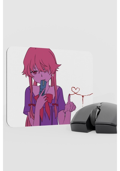 Mirai Nikki Anime V5 - 22x18 Gaming Kauçuk Kaymaz Taban Mouse Pad Fare Altlığı