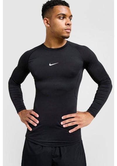 Nike Pro Dri Fit Tight Top Mens Ls Uzun Kollu Erkek Antreman Sweatshirt Siyah