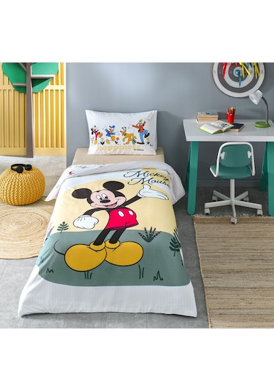 Özdilek Mickey Mouse Nomadic Tek Kişilik Disney Lisanslı Lastikli Fitted Çarşaf Çocuk Nevresim Takımı 479437
