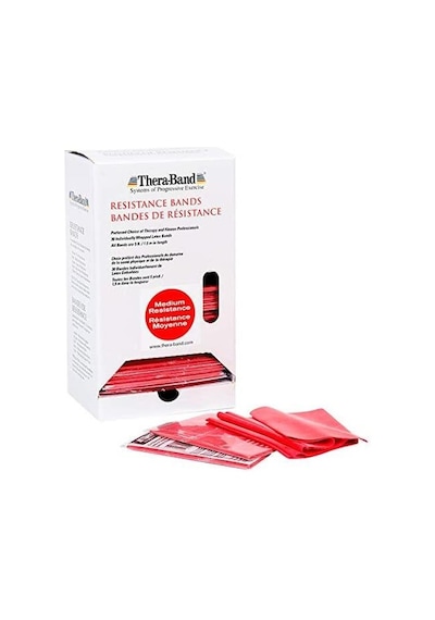 Thera-Band Kırmızı Egzersiz Pilates Bandı Lastiği 1.5 Metre Paket
