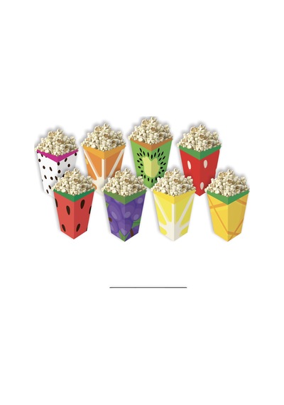 3 Paket Meyve Temalı 8'li Mısır Kutusu