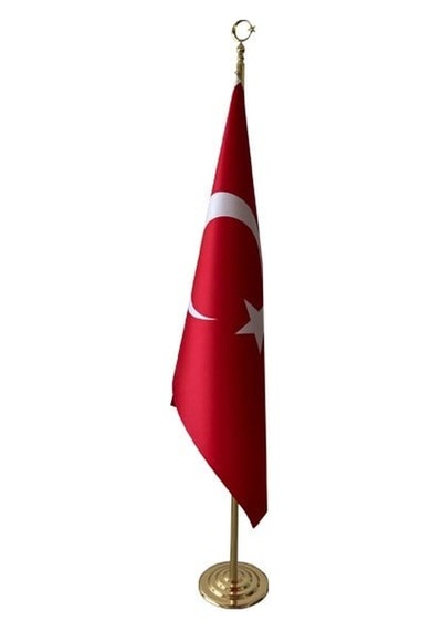 Makam Altın Sarı Bayrak Direği Takım Türk Bayrağı Dahildir Standart