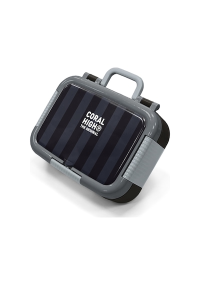 Coral High Kids Siyah Çizgi Desenli Paslanmaz Çelik Beslenme Kabı 39118 Siyah - Sarı