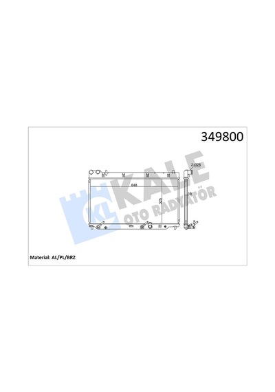Kale 349800 Radyatör Jazz Iı Al/pl/brz 325x648x16 19010pwae01-19010pwaj51
