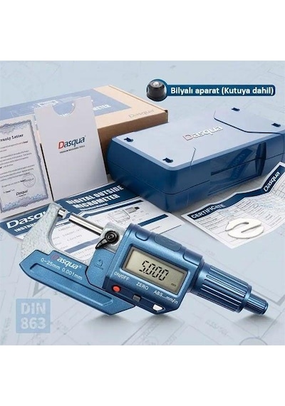 Dasqua 4230-2005 Dijital Dış Çap Mikrometresi 0,25 Mm