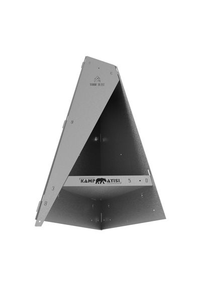 Kamp Ayısı Blazepeak Katlanabilir Outdoor Piramit Soba Ve Taşınabilir Bahçe Şöminesi 3mm Galvaniz Çelik