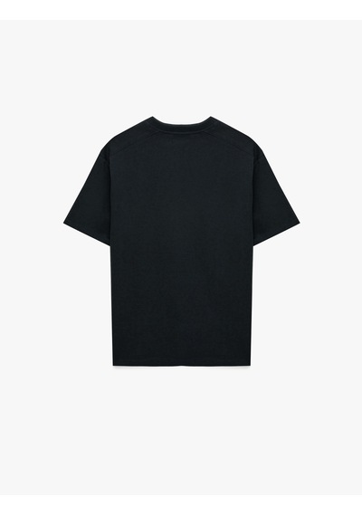 Koton Uzun Kollu Oversize Bisiklet Yaka Kısa Kollu Basic Tişört Lacivert 6sam10400mk