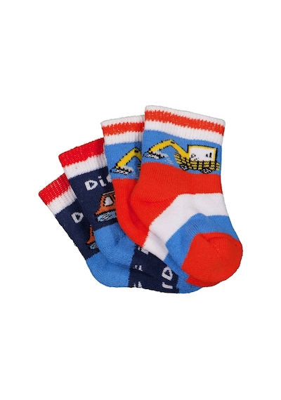 Civil Baby İş Makinesi Havlu 6- 2'li Bebek Erkek Çorap Set - Standart 6 Ay