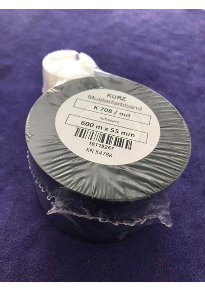 Kurz K 708 / Out Siyah Wax Ribon 600m x 55mm - Termal Baskı Kağıd