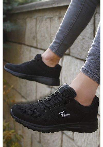 Letao Step Unisex Rahat Hafif Günlük Spor Yürüyüş Sneaker Ayakkabı Siyah