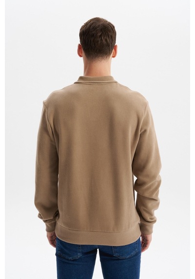 AR-MA Arma Erkek Regular Fit Polo Yaka Sweatshirt Karbon Fırçalı Selanik, %65 Pamuk %35 Polyester, Düğmesiz Basic K30554698602 Füme - Gri AR-MA Arma Erkek Regular Fit Polo Yaka Sweatshirt Karbon Fırçalı Selanik, %65 Pamuk %35 Polyester, Düğmesiz Basic K30554698602 Füme - Gri