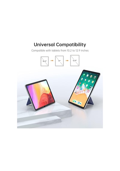 Novoo Rt10 Açı Ayarlı Katlanabilir 10" İnç Ve Üzeri İçin Ultra Slim Tablet Standı Lacivert