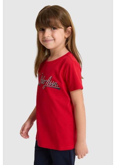 U.s. Polo Assn. Kız Çocuk Kırmızı Tişört 50325697-vr171 Basıc Kırmızı