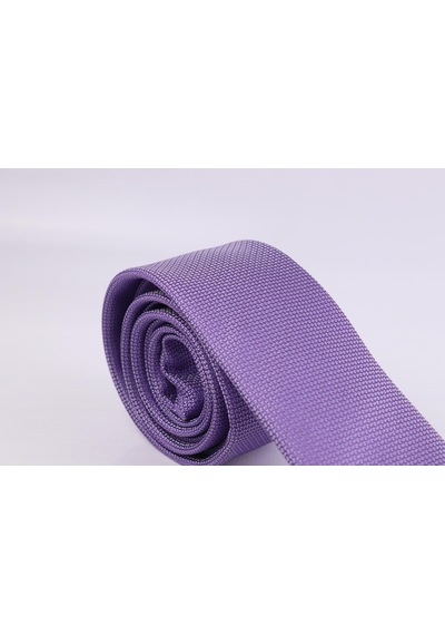 Demfashion Özel Desenli Kravat Mendil Seti - Mor (533048483) Mor