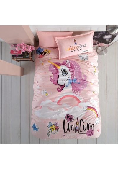 Genç Ranforce Tek Kişilik Nev Takımı Pink Dreams Pudra Renkli