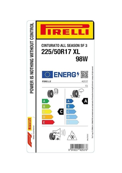 Pirelli 225/50R17 98W XL Cinturato All Seasons SF3 Dört Mevsim Lastiği 2024