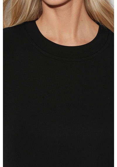 Hiccup Modal Dokunuşlu Basic Sweatshirt Siyah