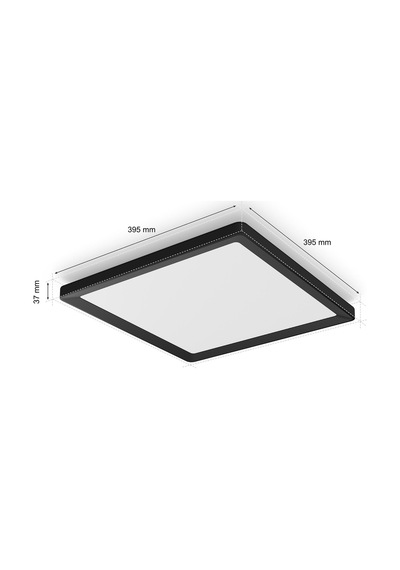 Philips Hue Tento Wca 40x40cm Slim Tavan Lambası, Siyah 929003846701 X000d Çok Renkli