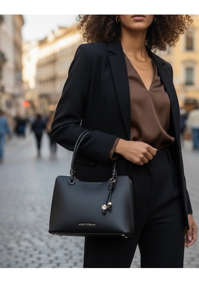 Just Polo Özel Tasarım Premium Kadın El Çantası - Elit Zarif Ve Şehirli Stil Shopper Siyah