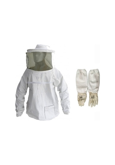 Sedef Beekeeping Arıcı Mont Maske + Arıcı Uzun Eldiven Kıyafet Set L
