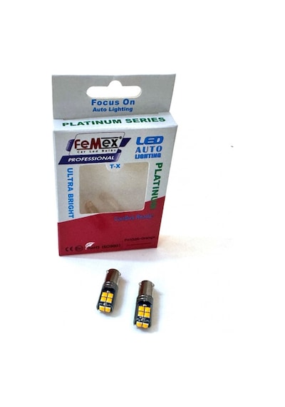 Femex Platinum H21w Bay9s 10 Smd Turuncu 3030 Chip Led Ampul Aktif Canbus