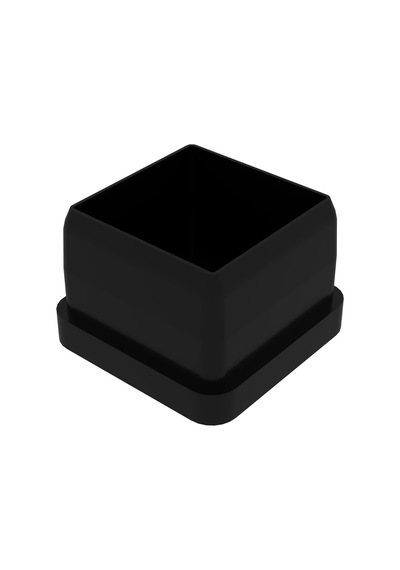 Cateksss 30x30 Mm Düz İç Profil Tapası Siyah - 12 Li Paket