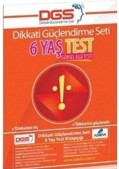 Yeni Neuro-Via Sistemi İle Dikkati Güçlendirme Seti 6 Yaş Test-Görsel Algı Testi - Osman Abalı - Adeda