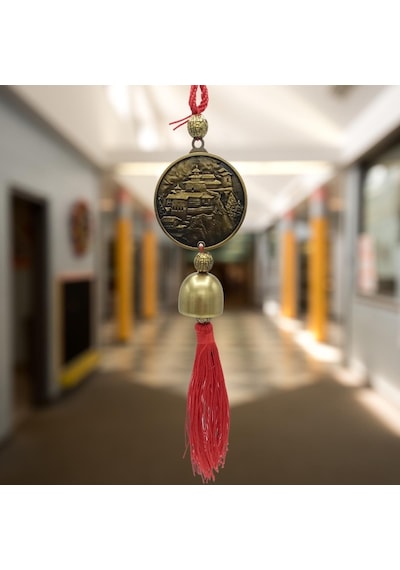 Çin Feng Shui Şans Ve Bereket Metal Çan Tapınak Buda 30 Cm