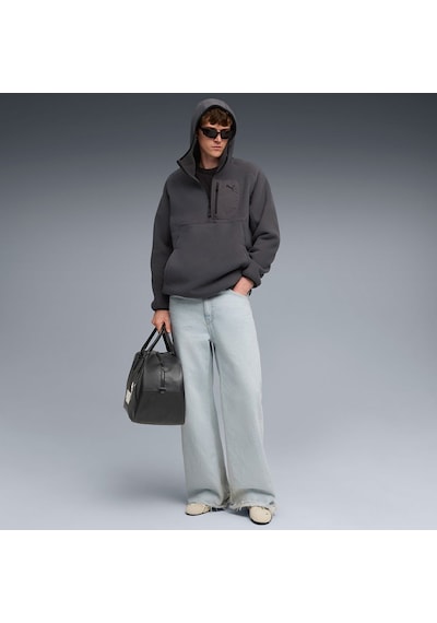 Puma Pumatech Erkek Gri Kapüşonlu Sweatshirt Gri