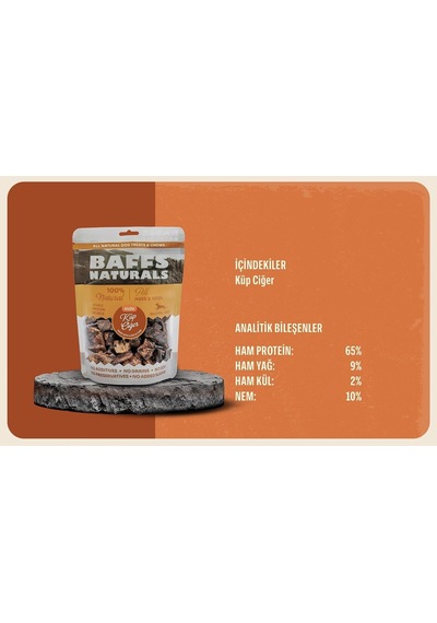 Kuzu Küp Ciğer%100 Doğal Köpek Ödül Maması 100 Gr