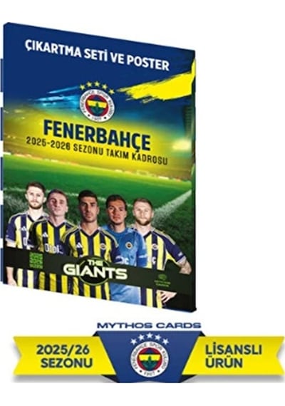 Mythos Fenerbahçe Poster Ve Çıkartma Seti Lisanslı Ürün - 2 Set Çok Renkli