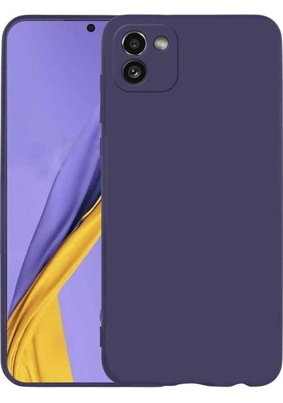 Galaxy Uyumlu A03 Kılıf Klfs Premier Silikon Kapak - Lacivert Lacivert