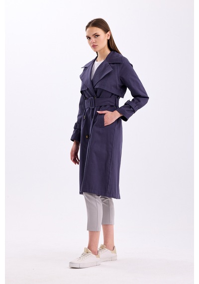 Pastelastore %100 Pamuk Gabardin Uzun 110cm Astarlı Kemerli Kadın Trençkot 1111 Koyu Gri Pastelastore %100 Pamuk Gabardin Uzun 110cm Astarlı Kemerli Kadın Trençkot 1111 Koyu Gri