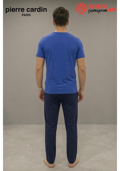 Pierre Cardin Paris Premium Erkek %100 Pamuklu Rahat Kalıp Cepli Kısa Kollu Pijama Takım Saks Pierre Cardin Paris Premium Erkek %100 Pamuklu Rahat Kalıp Cepli Kısa Kollu Pijama Takım Saks