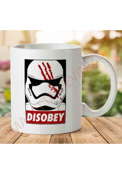1-2050 Star Wars Finn Disobey Helmet İki Tarafı Baskılı Kupa Bardak.jpg