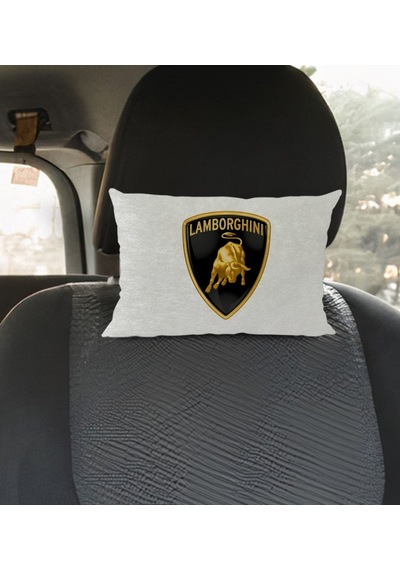 Bk Gift Lamborghini Tasarımlı Dikdörtgen Araç Koltuk Yastığı-1