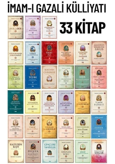 İmam-ı Gazali Külliyatı Seti - 33 Kitap Takım - İmam Gazali - Çelik Yayınevi