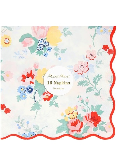 Meri Meri - Vintage Floral Peçete - L - 16 Adet