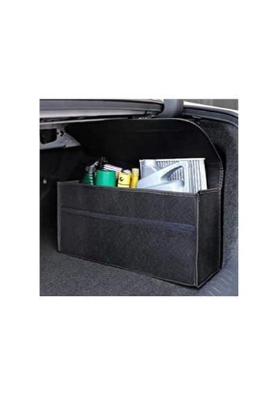 Araç Bagaj Çantası Oto Bagaj Düzenleyicisi Organizer Siyah 50x20x15cm Su Geçirmez İthal Keçe Kumaş