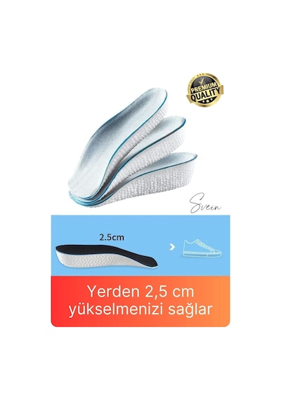 2,5 Cm Boy Uzatıcı Tabanlık Gizli Topuk Yükseltici Ortopedik Rahat Konforlu Uzatan Unisex Eva Köpük Çok Renk