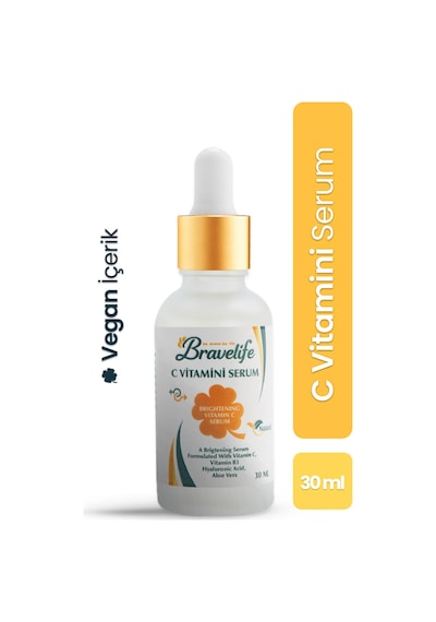 Leke Karşıtı Gözenek Sıkılaştırıcı Aloe Vera Panthenol Vegan C Vitamini Cilt Bakım Serumu 30 Ml