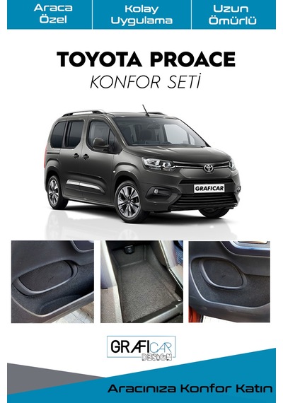 Toyota Uyumlu Proace Konfor Seti-Araç İçi Saklama Gözleri Set
