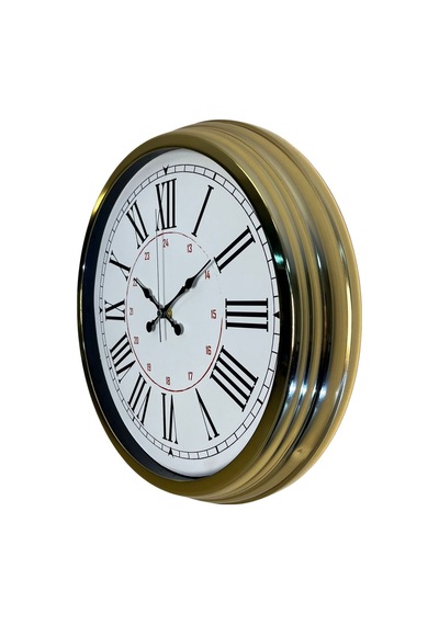 Gold 40 Cm Metal Roma Rakamlı Duvar Saati