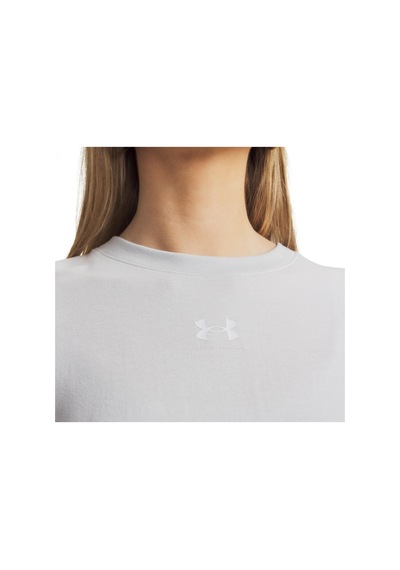 A6011064-023 Under Armour Ua Rival Boxy Tee Solid Kadın T-shirt Gri A6011064-023