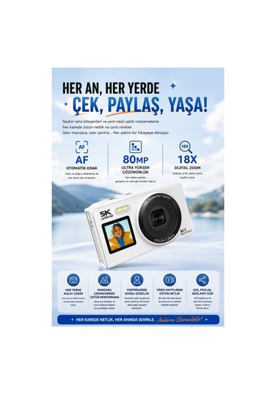 Robeve S150 5k Ultra Hd Dijital Fotoğraf Makinesi